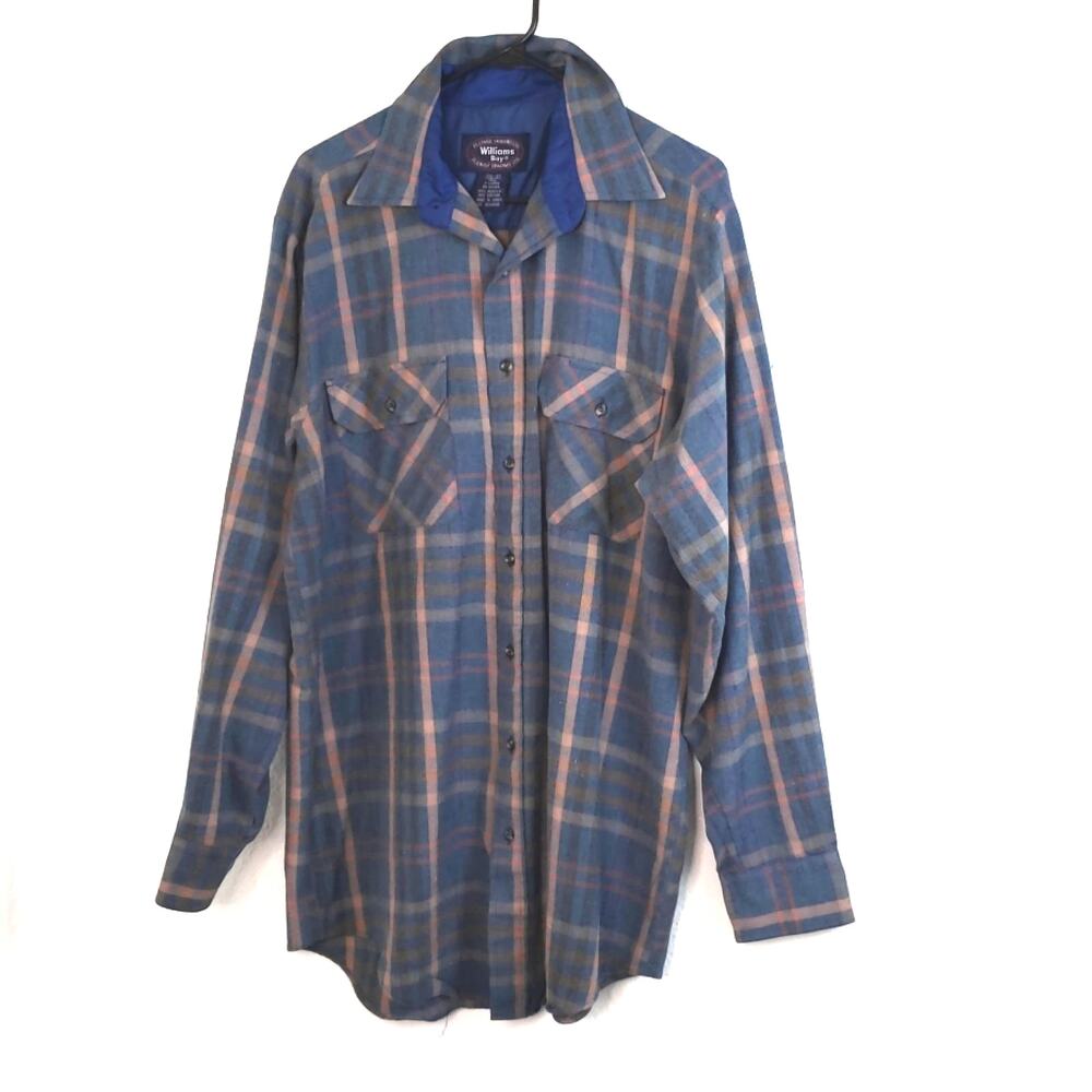 Williams Bay Vintage Plaid Shirt size 17.5-37